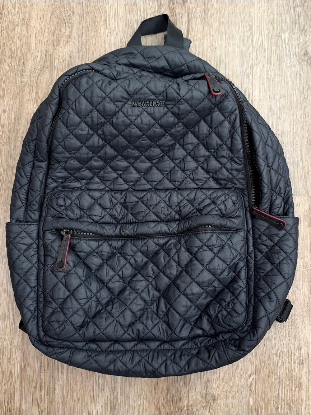 MZ Wallace Black Quitted Backpack